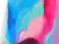Pink and blue paint swirl