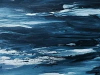 Blue gradient paint strokes