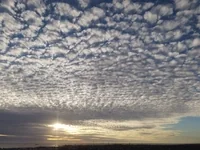 coastal clouds aerial view