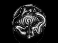 geometric metallic swirl